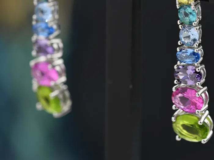 Silver Earrings with Zirconias