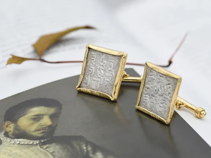 Gemelos de Oro con Monedas Hispano-Árabes