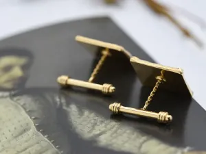 Gold Cufflinks with Hispanic-Arab Coins
