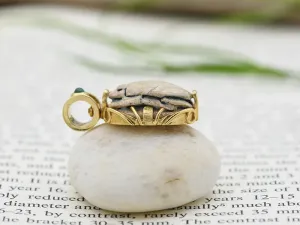 Gold Pendant with Egyptian Scarab