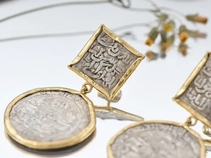 Gold Earrings with Hispanic-Arab Coins