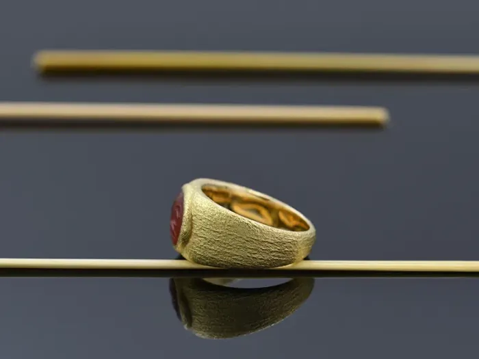 Gold Ring with Carnelian Seal