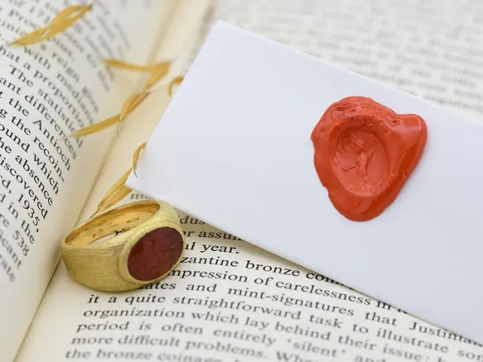 Gold Ring with Carnelian Seal
