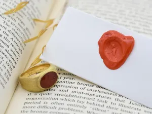 Anillo de Oro con Sello De Cornalina