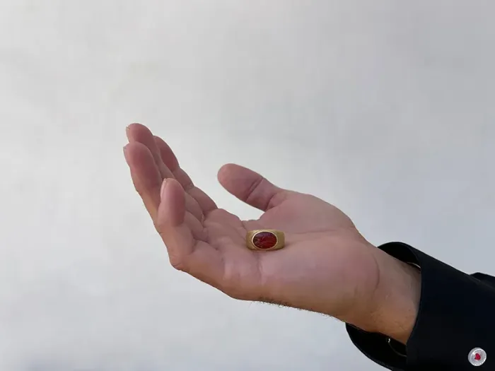 Gold Ring with Carnelian Seal