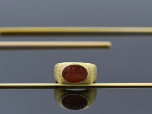 Gold Ring with Carnelian Seal
