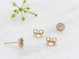 Rose Gold Earrings with Diamonds