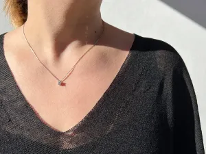White Gold Diamond Solitaire Pendant