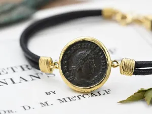 Gold Bracelet with Roman Coin Gold Bracelet with Roman Coin