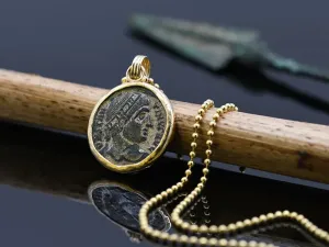 Gold Pendant with Ancient Roman Coin Gold Pendant with Ancient Roman Coin