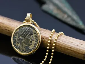 Gold Pendant with Ancient Roman Coin Gold Pendant with Ancient Roman Coin