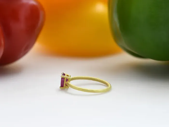 Gold Ring with Ruby