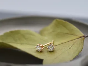 Pendientes de Oro Rosa con Diamantes