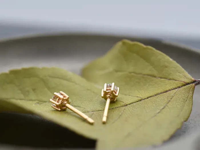 Pendientes de Oro Rosa con Diamantes