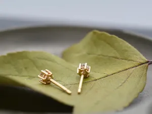 Rose Gold Earrings with Diamonds Rose Gold Earrings with Diamonds