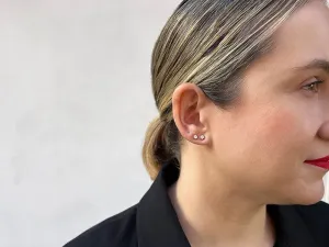 Rose Gold Earrings with Diamonds Rose Gold Earrings with Diamonds