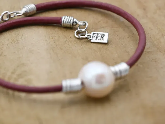 Pulseira de Prata con Perla