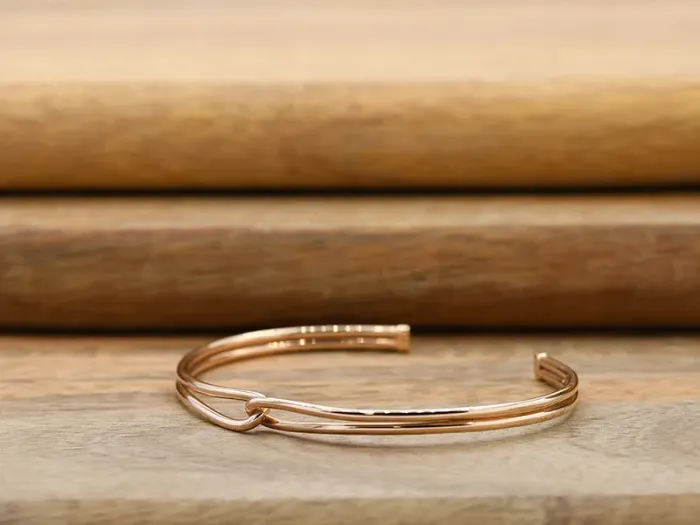 Brazalete de Ouro Rosa Infinito