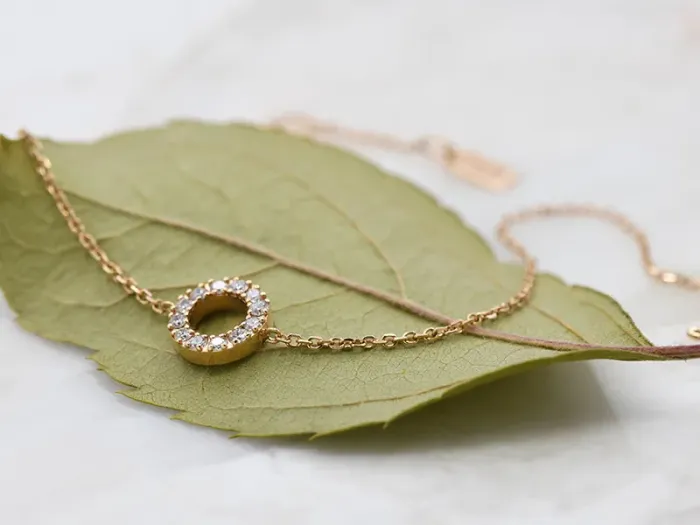 Pulsera de Oro Rosa y Diamantes