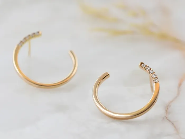 Pendentes de Ouro Rosa con Diamantes