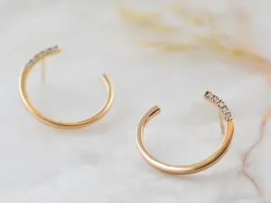 Pendentes de Ouro Rosa con Diamantes