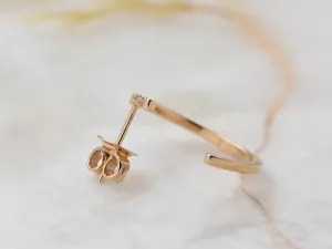 Gold Earrings with Diamonds