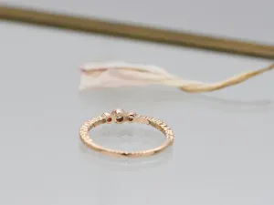 Solitario de Ouro Rosa con Brillante 0,045qt