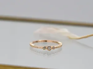 Rose Gold Ring with Diamonds.