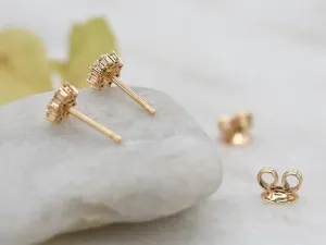 Rose Gold Earrings with Diamonds