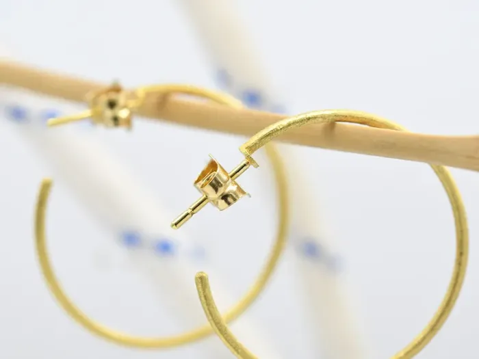 Pendentes de Aro en Ouro Matizado