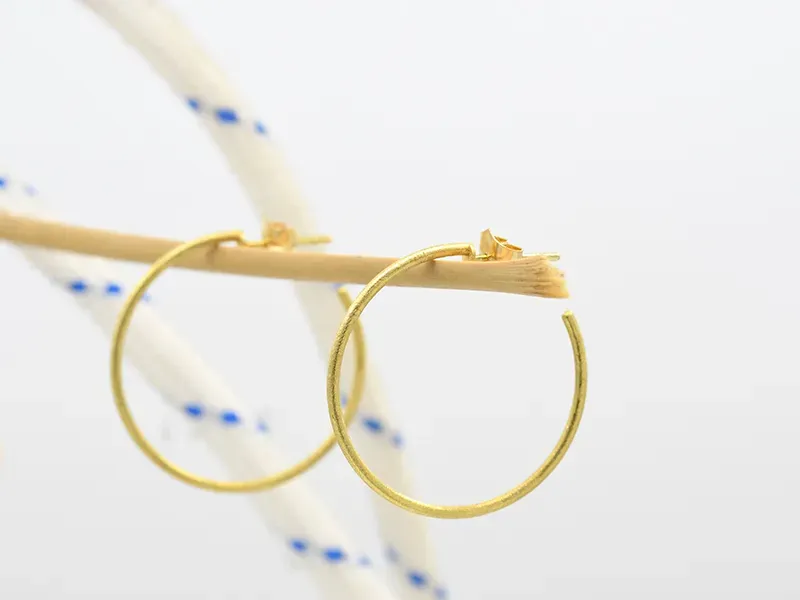 Matte Gold Hoop Earrings