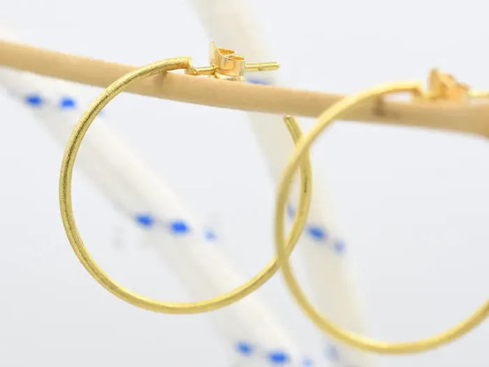 Matte Gold Hoop Earrings