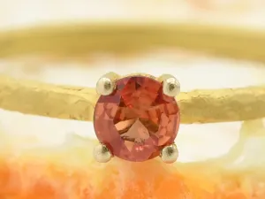 Gold Ring with Orange Sapphire