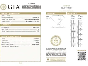 Anillo Solitario de Oro Blanco con Diamante Princesa