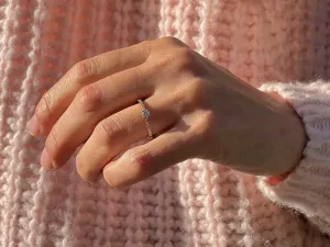 Rose Gold Ring with Diamonds