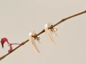 Rose Gold Earrings with Diamonds