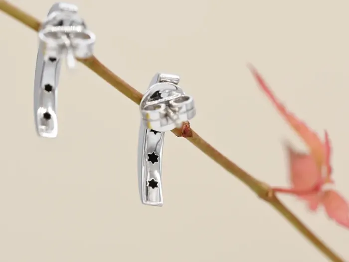 White Gold Earrings with Diamonds