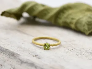 Gold Ring with Peridot