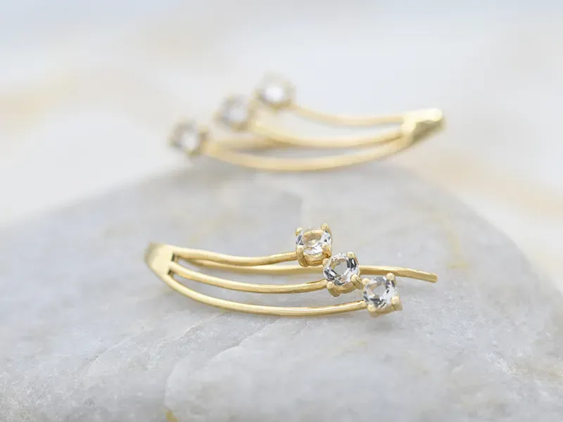 Pendientes LAOLA con Cristales de Roca