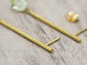 Gold Earrings with Chrysoberyl