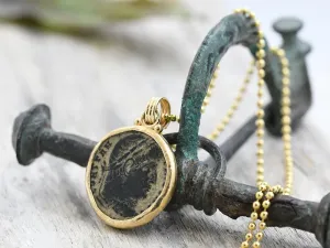 Gold Pendant with Ancient Roman Coin