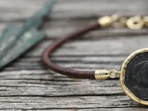 Gold Bracelet with Roman Coin