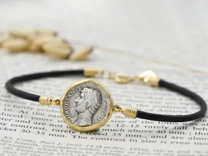 Gold Bracelet with Roman Coin