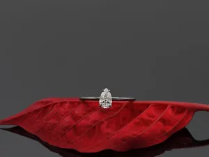 Ring with Pear-Cut Diamond
