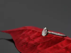 Ring with Pear-Cut Diamond