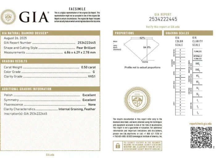 Anel con Diamante Talla Pera0