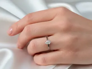 Anillo con Diamante Talla Pera