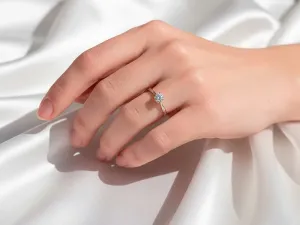 White Gold Engagement Ring with a 0,50 qt Diamond