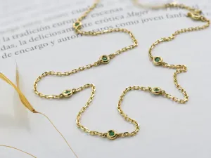 Gargantilla de Oro con Esmeraldas