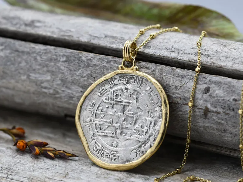 Gold Pendant with Medieval Coin
